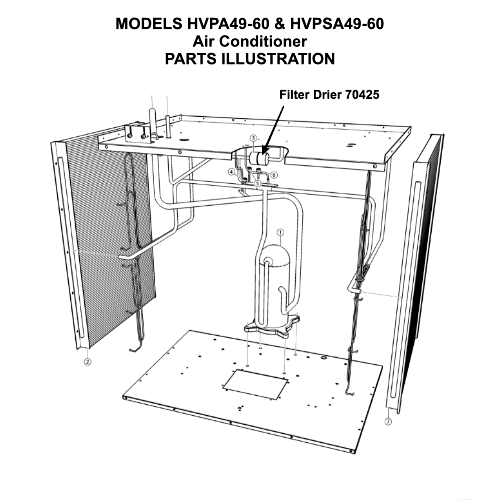 Marvair 70425 Filter Drier in HVPA49-60 & HVPSA49-60 AC Unit