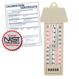 Baker MM2 Max-Min Thermometer with NIST Traceable Certificate