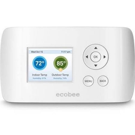 Ecobee EB-SMARTSI-01 Home Smart Thermostat Automatic 7-Day 2-Heat/2-Cool