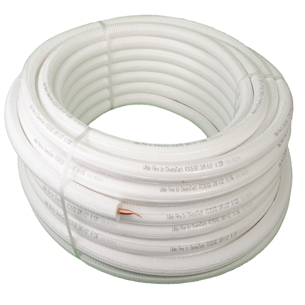 DiversiTech WP1238-164 White Pipe 3/8x1/2" x 164ft