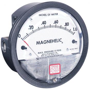 Dwyer 2025D Magnehelic Differential Pressure Gauge 0-25" 0-6.25 kPa