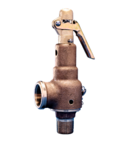 Kunkle  6021HGT01-AM0160 Bronze Safety Relief Valve with Side Outlet 1-1/2" x 2" 160 PSI 7004 PPH